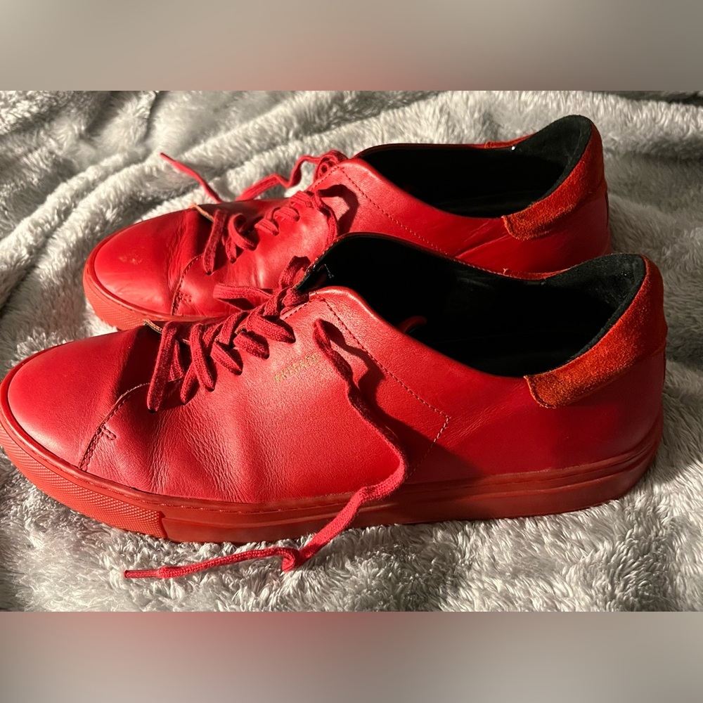 Axel Arigato Red Leather Clean 90 Sneakers Men’s Size 10 1/2 - Picture 5 of 11